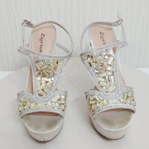 Zigi Soho Rhinestone High Heels Size 7.5 Gala Prom